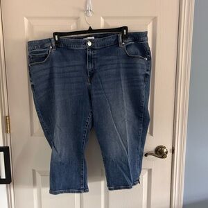 Lane Bryant Dark Blue Capri/Cropped Jeans